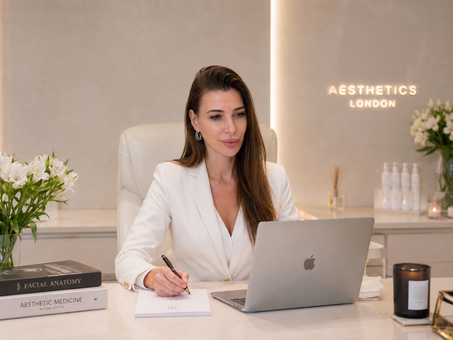 Kristina Jersova at her clinic desk