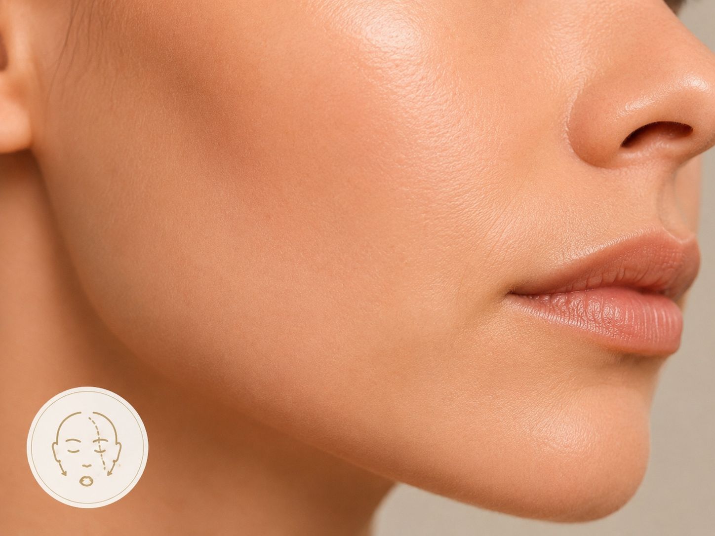 Side profile of a face showing facial symmetry